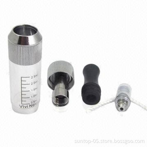 Wholesale Transparent 2.5mL Vivi Cartomizer for Electronic Cigarettes, 100% No Burnt Taste